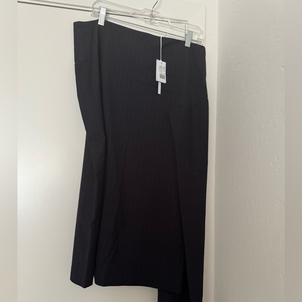 Mezzatorre Black skirt with stripes asymmetrical NWT Designer piece